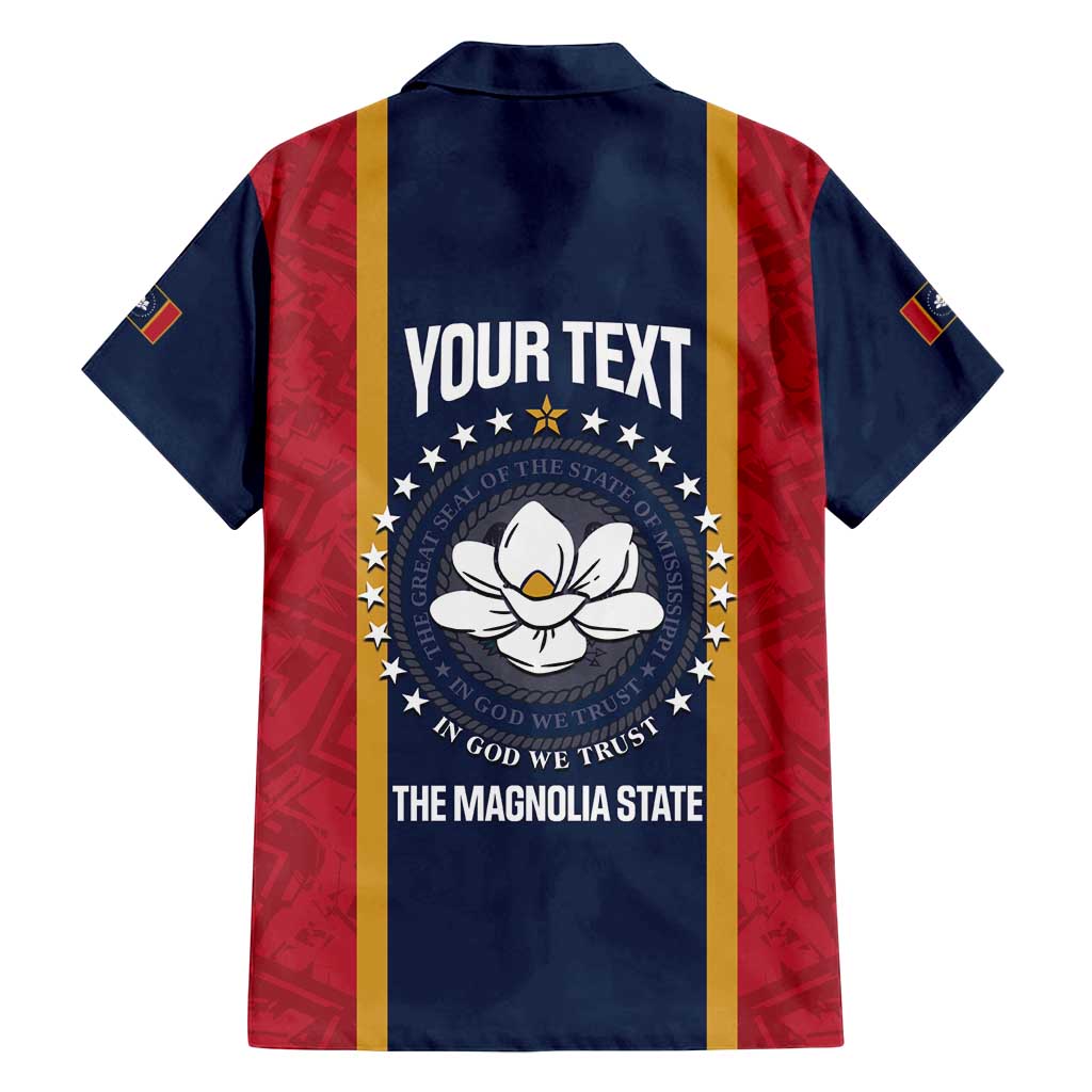 United States Mississippi Family Matching Long Sleeve Bodycon Dress and Hawaiian Shirt Magnolia State Flag Style