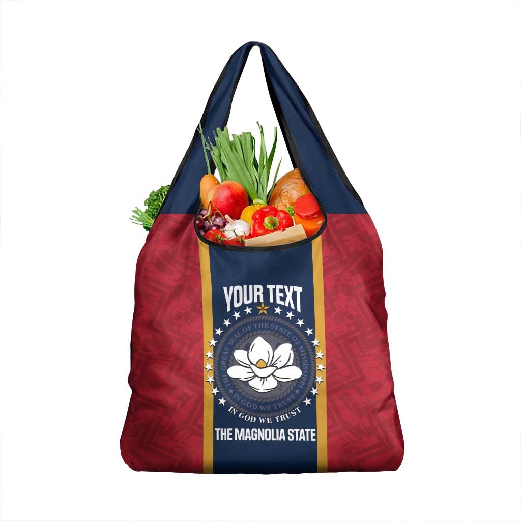United States Mississippi Grocery Bag Magnolia State Flag Style