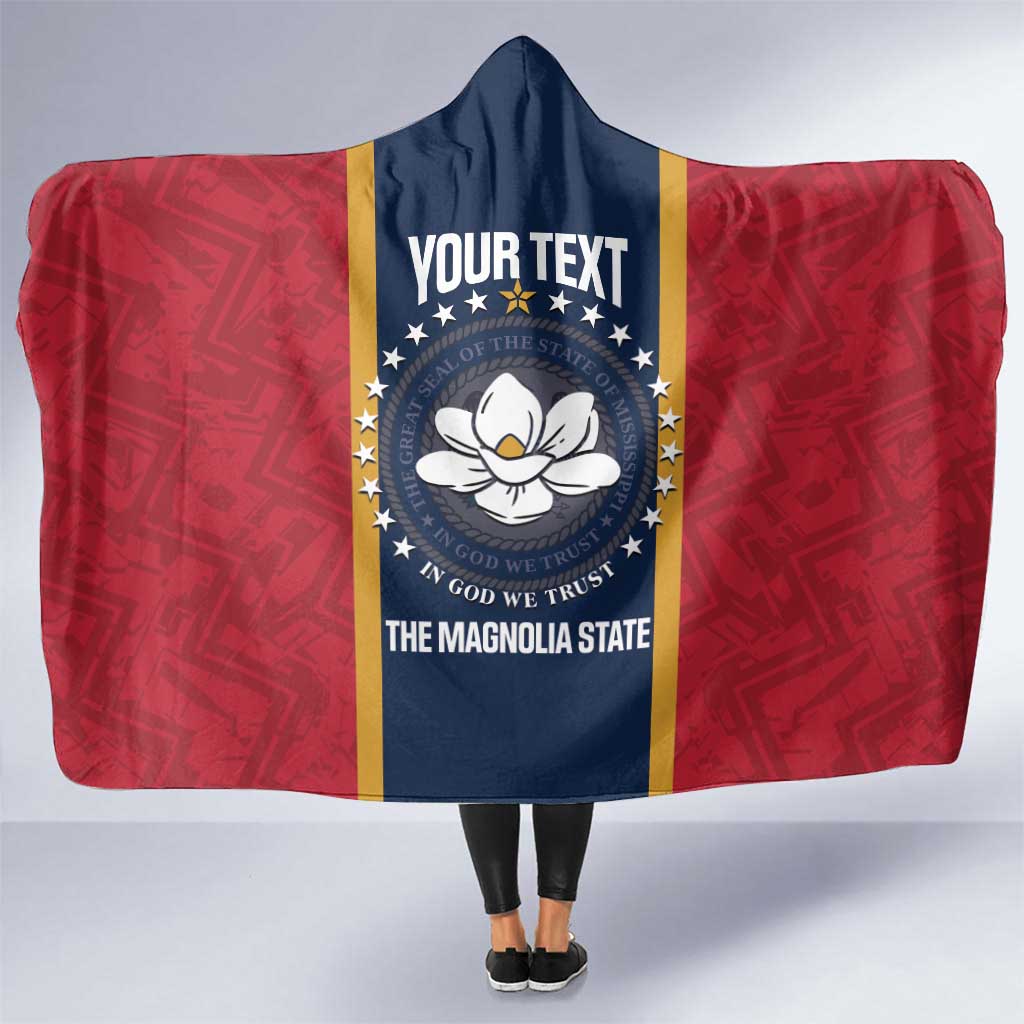 United States Mississippi Hooded Blanket Magnolia State Flag Style