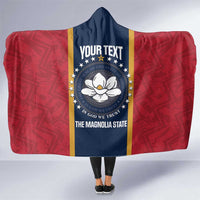 United States Mississippi Hooded Blanket Magnolia State Flag Style