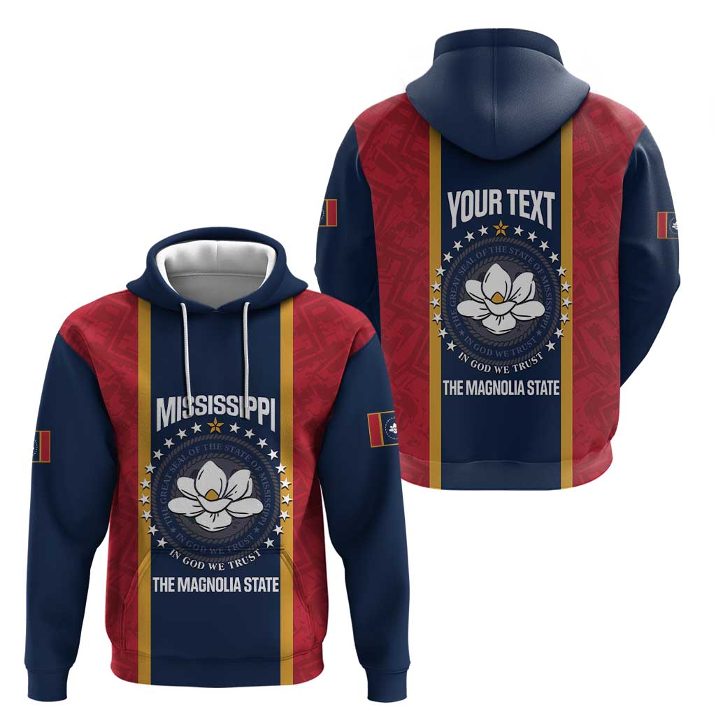 United States Mississippi Hoodie Magnolia State Flag Style