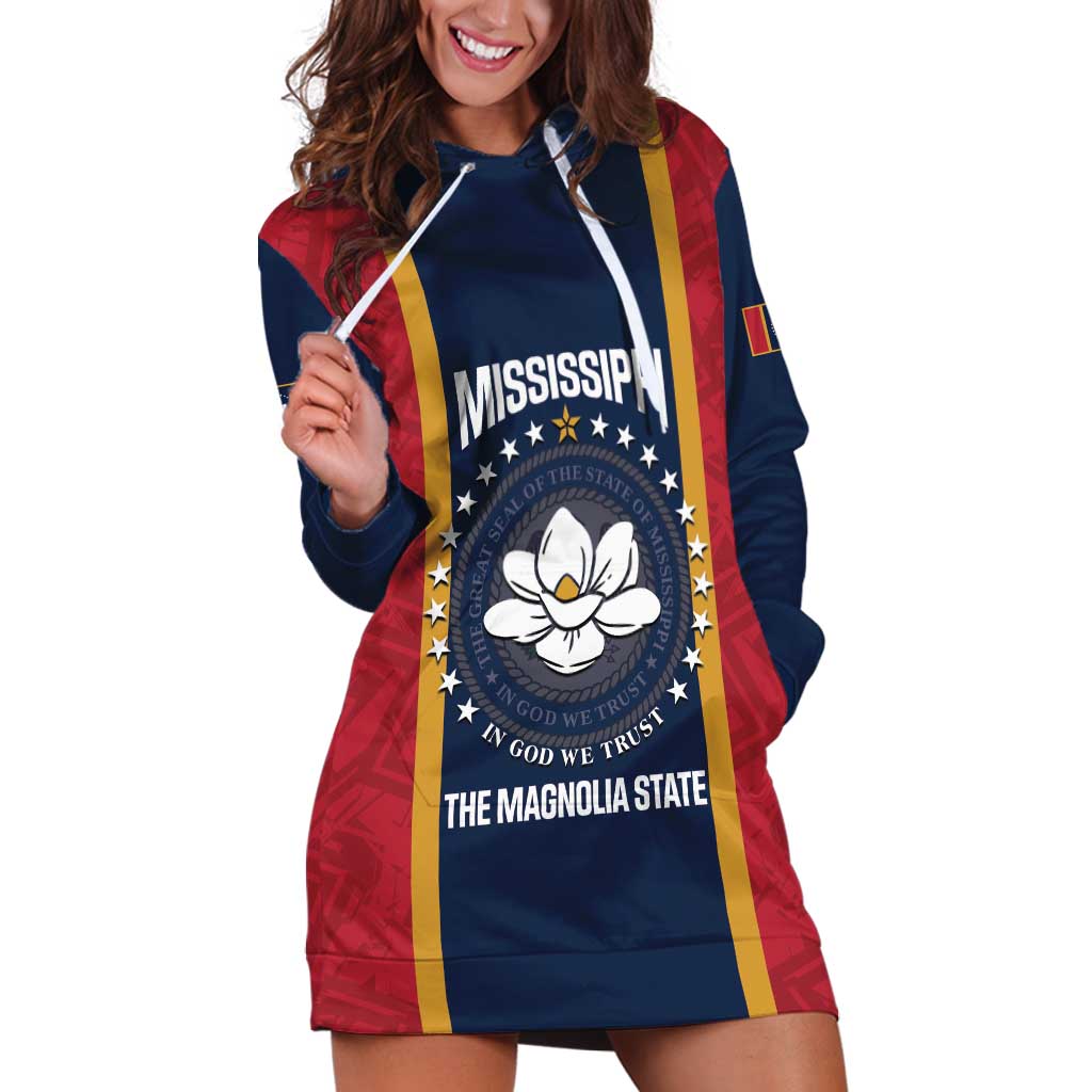 United States Mississippi Hoodie Dress Magnolia State Flag Style