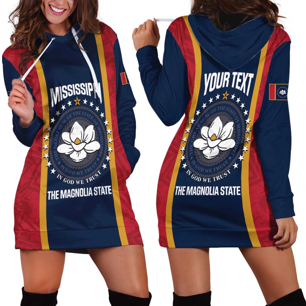 United States Mississippi Hoodie Dress Magnolia State Flag Style