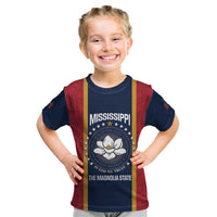 United States Mississippi Kid T Shirt Magnolia State Flag Style