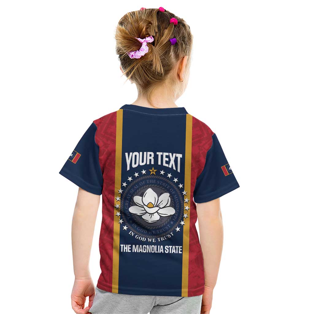 United States Mississippi Kid T Shirt Magnolia State Flag Style