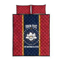 United States Mississippi Quilt Bed Set Magnolia State Flag Style