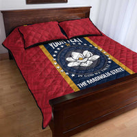 United States Mississippi Quilt Bed Set Magnolia State Flag Style