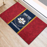 United States Mississippi Rubber Doormat Magnolia State Flag Style
