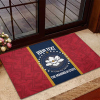 United States Mississippi Rubber Doormat Magnolia State Flag Style