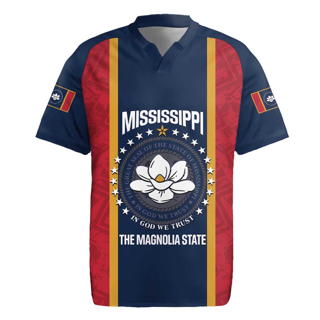 United States Mississippi Rugby Jersey Magnolia State Flag Style