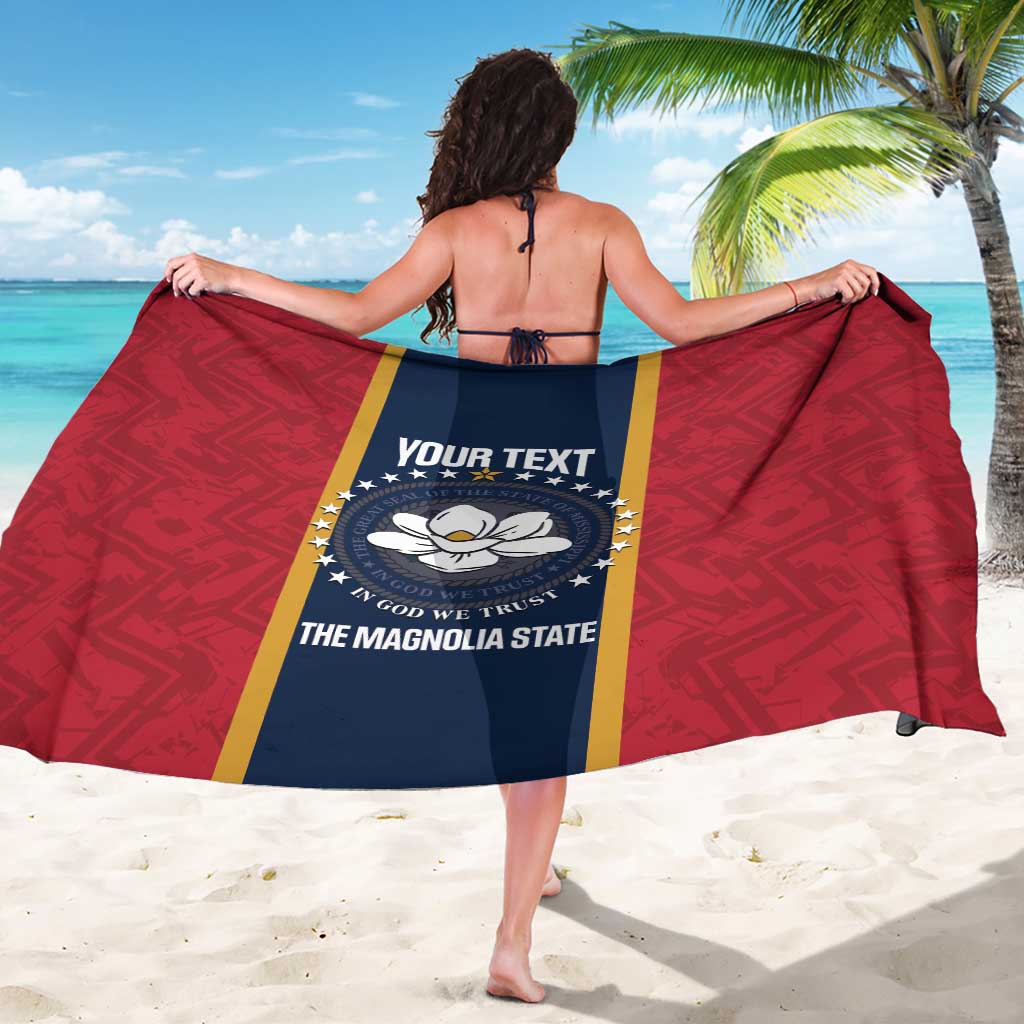 United States Mississippi Sarong Magnolia State Flag Style