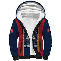 United States Mississippi Sherpa Hoodie Magnolia State Flag Style