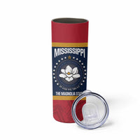 United States Mississippi Skinny Tumbler Magnolia State Flag Style