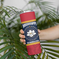 United States Mississippi Skinny Tumbler Magnolia State Flag Style