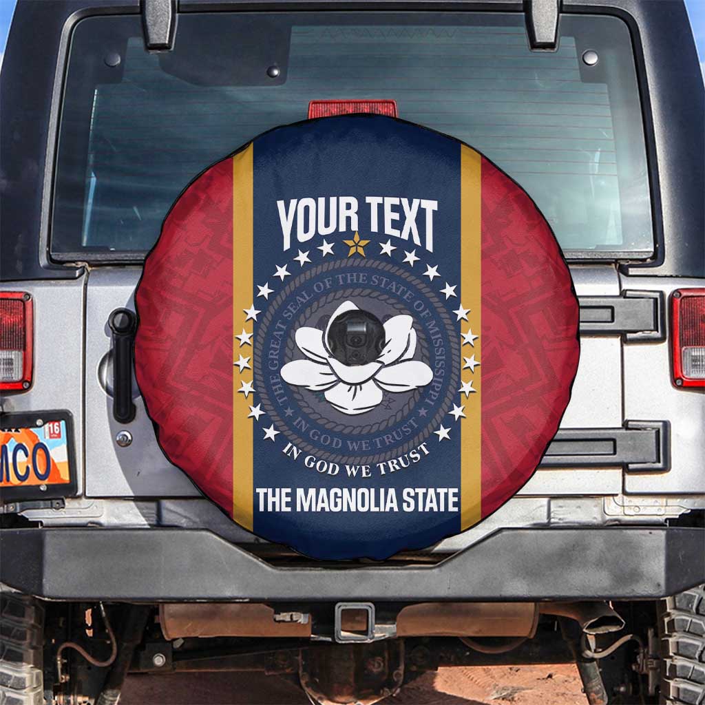 United States Mississippi Spare Tire Cover Magnolia State Flag Style
