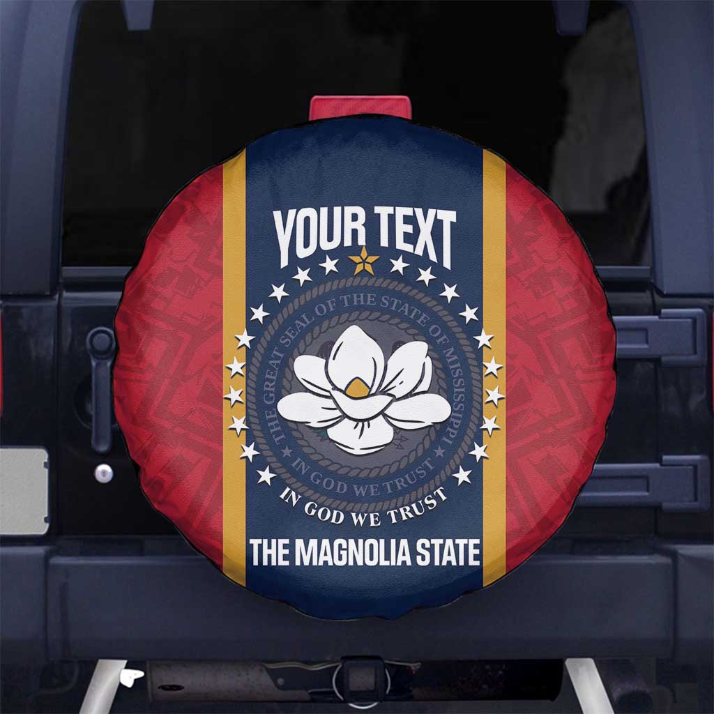 United States Mississippi Spare Tire Cover Magnolia State Flag Style
