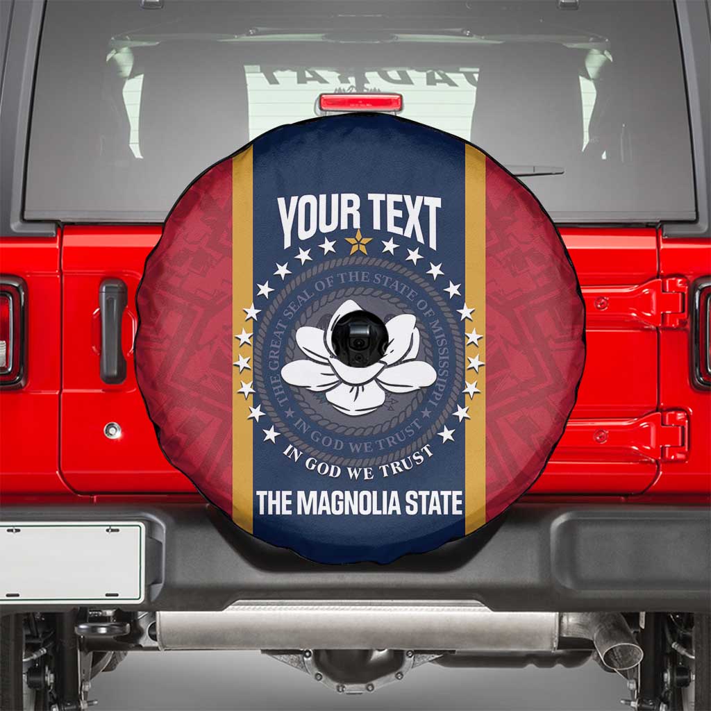 United States Mississippi Spare Tire Cover Magnolia State Flag Style