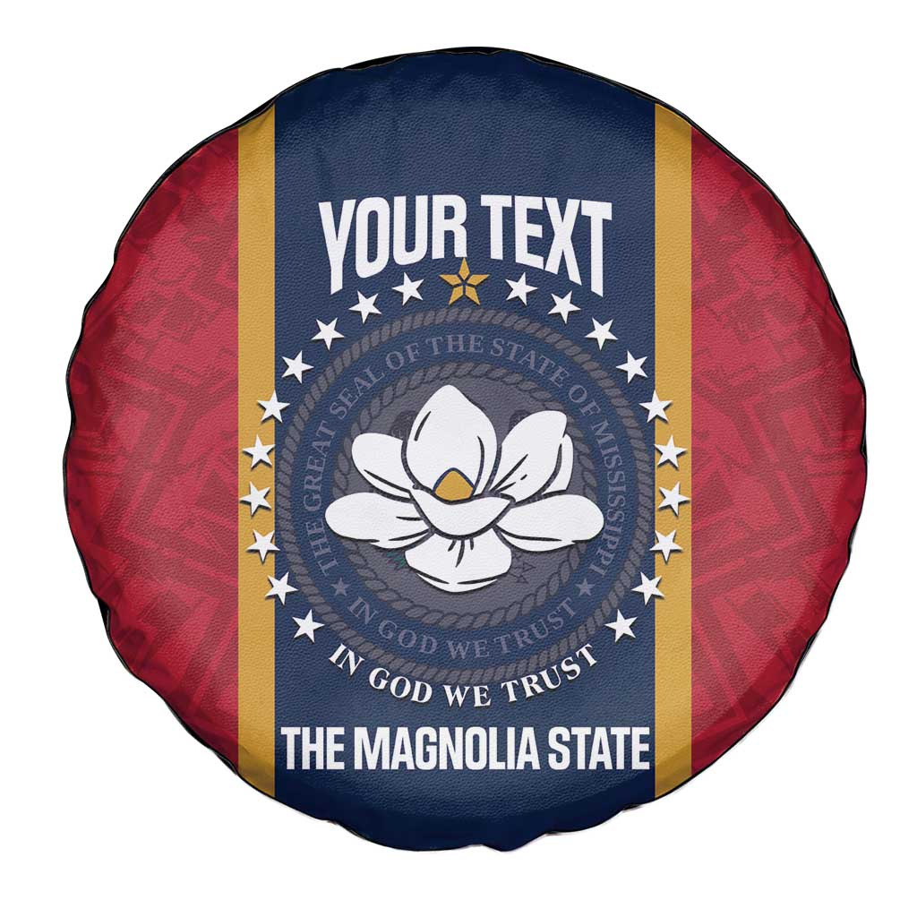 United States Mississippi Spare Tire Cover Magnolia State Flag Style