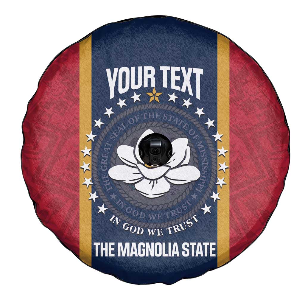 United States Mississippi Spare Tire Cover Magnolia State Flag Style
