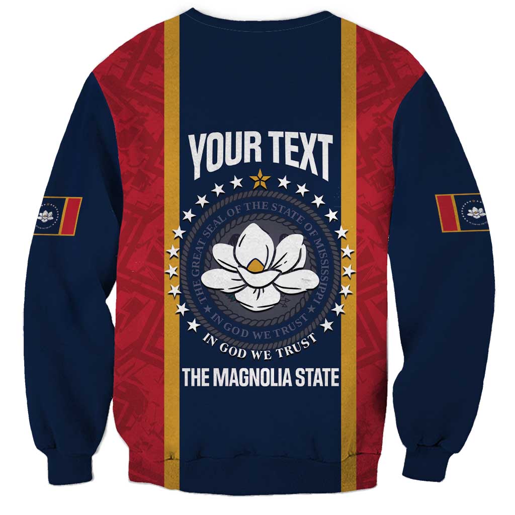 United States Mississippi Sweatshirt Magnolia State Flag Style