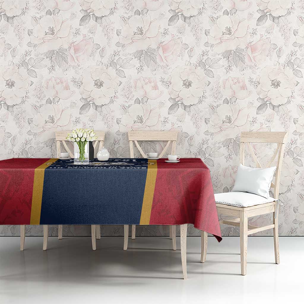 United States Mississippi Tablecloth Magnolia State Flag Style