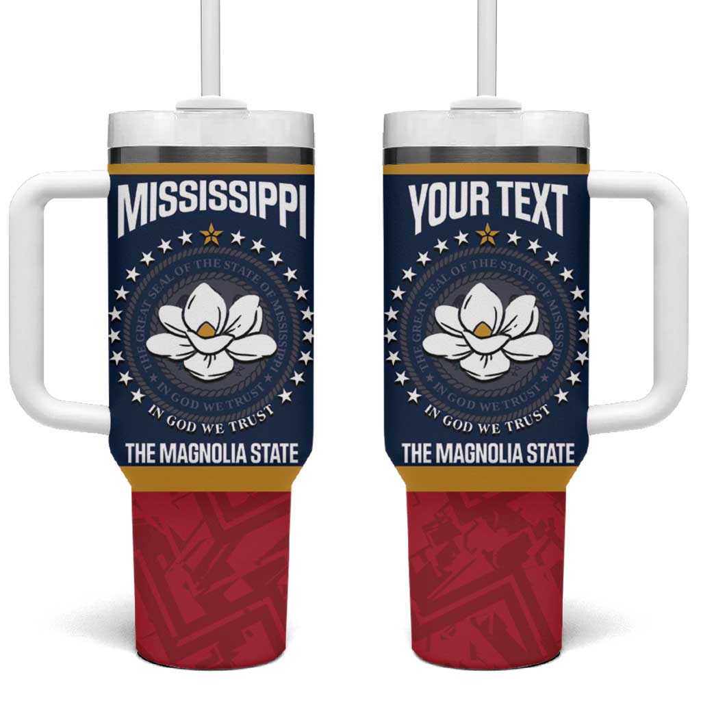 United States Mississippi Tumbler With Handle Magnolia State Flag Style