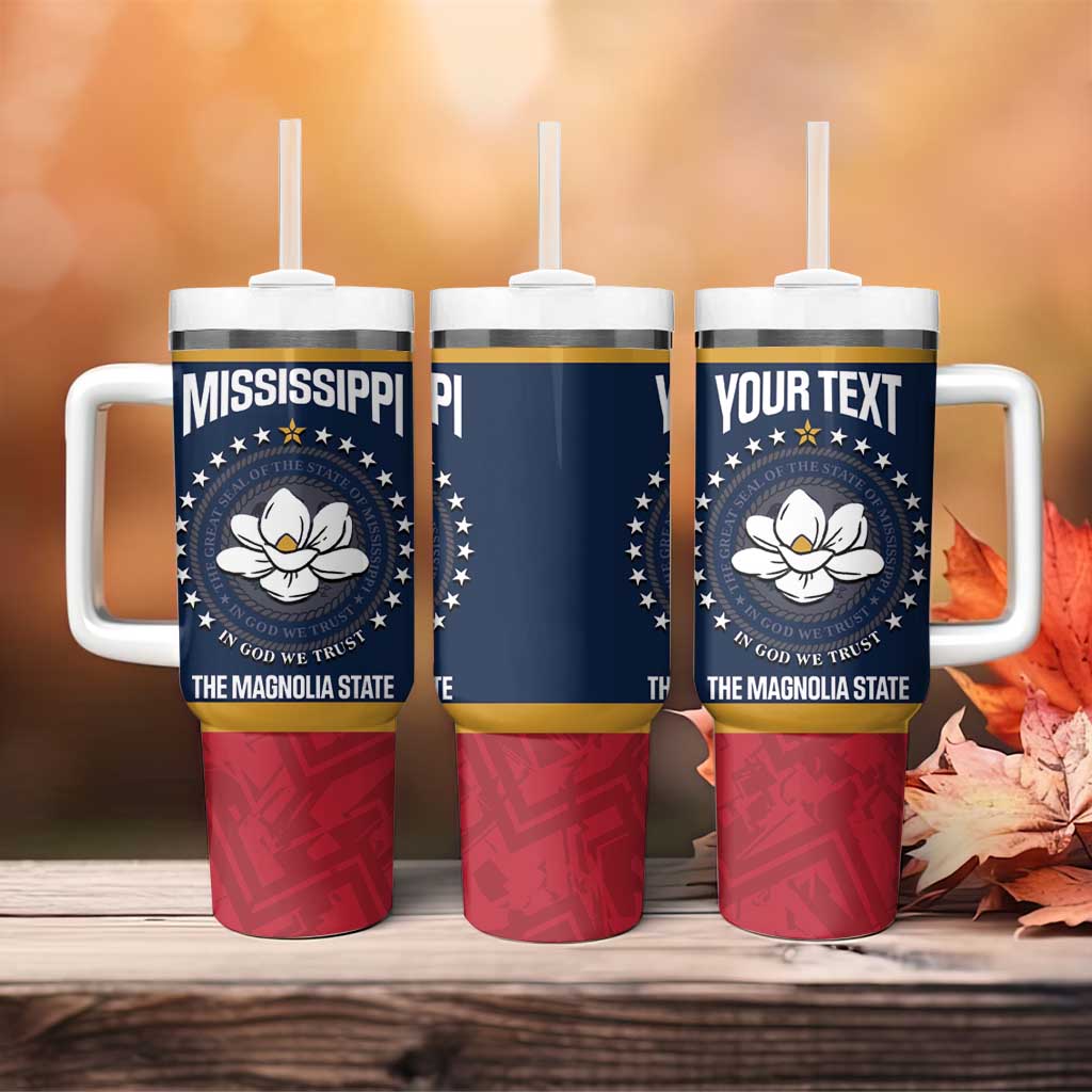 United States Mississippi Tumbler With Handle Magnolia State Flag Style