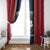 United States Mississippi Window Curtain Magnolia State Flag Style
