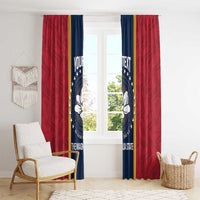 United States Mississippi Window Curtain Magnolia State Flag Style