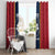 United States Mississippi Window Curtain Magnolia State Flag Style