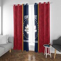 United States Mississippi Window Curtain Magnolia State Flag Style