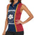 United States Mississippi Women Sleeveless Polo Shirt Magnolia State Flag Style