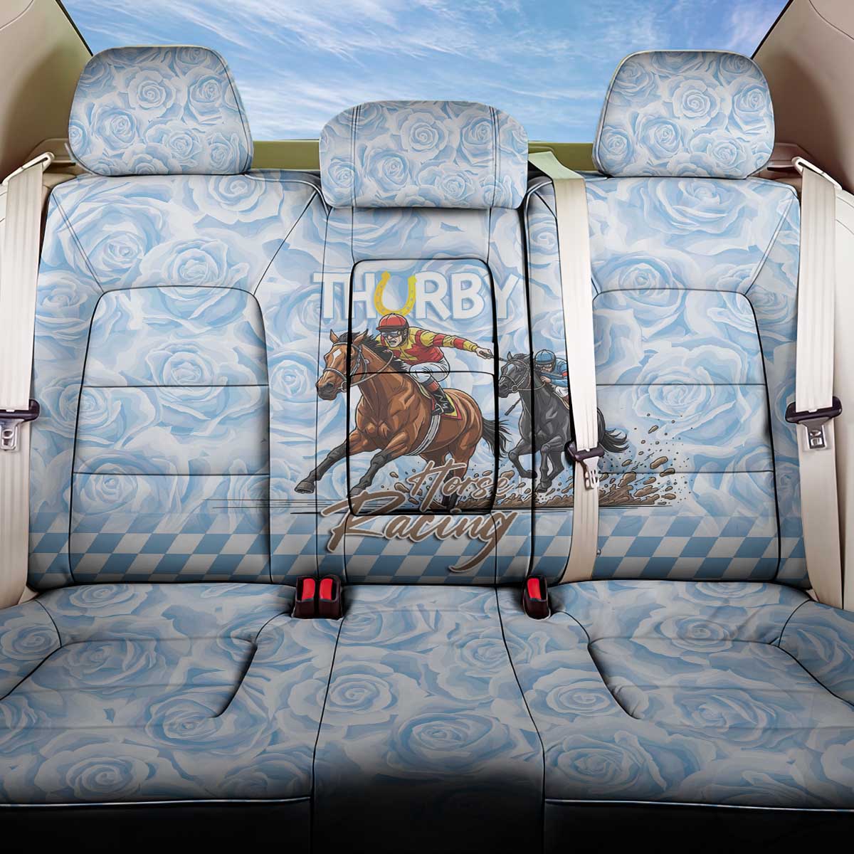Kentucky Horse Racing Thurby Back Car Seat Cover