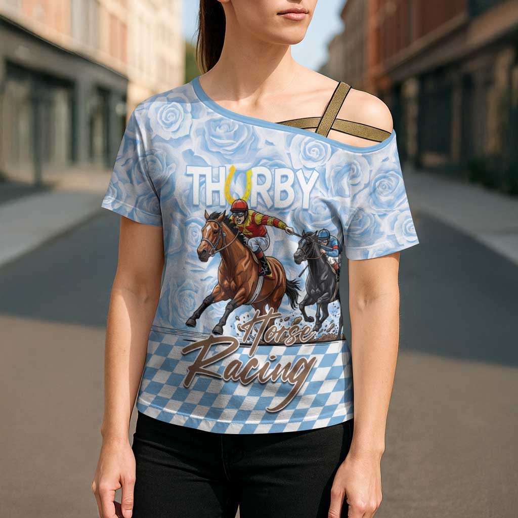 Kentucky Horse Racing Thurby Cross Shoulder Shirt