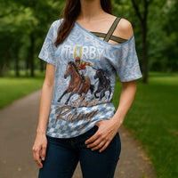 Kentucky Horse Racing Thurby Cross Shoulder Shirt