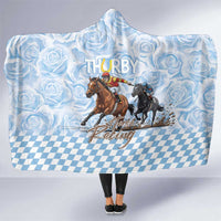 Kentucky Horse Racing Thurby Hooded Blanket