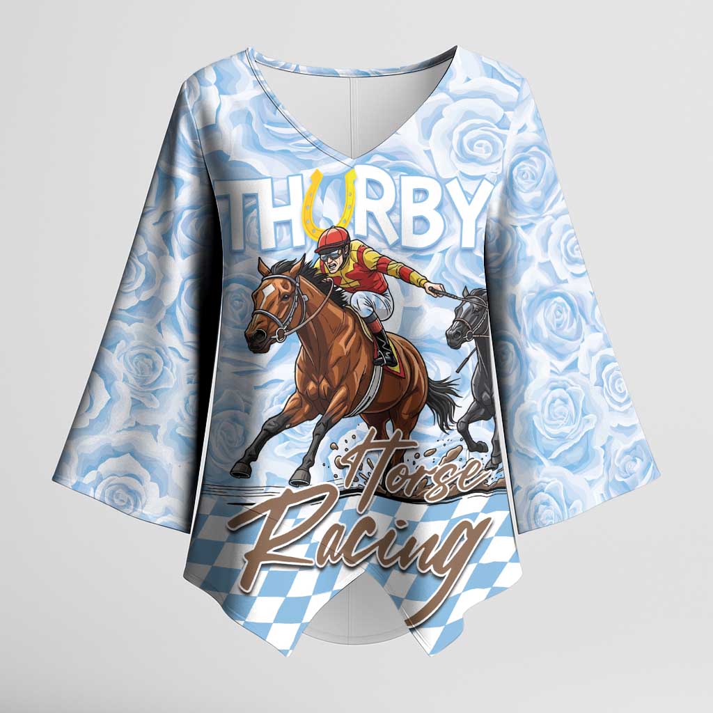 Kentucky Horse Racing Thurby Kimono Sleeve Blouse