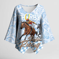Kentucky Horse Racing Thurby Kimono Sleeve Blouse