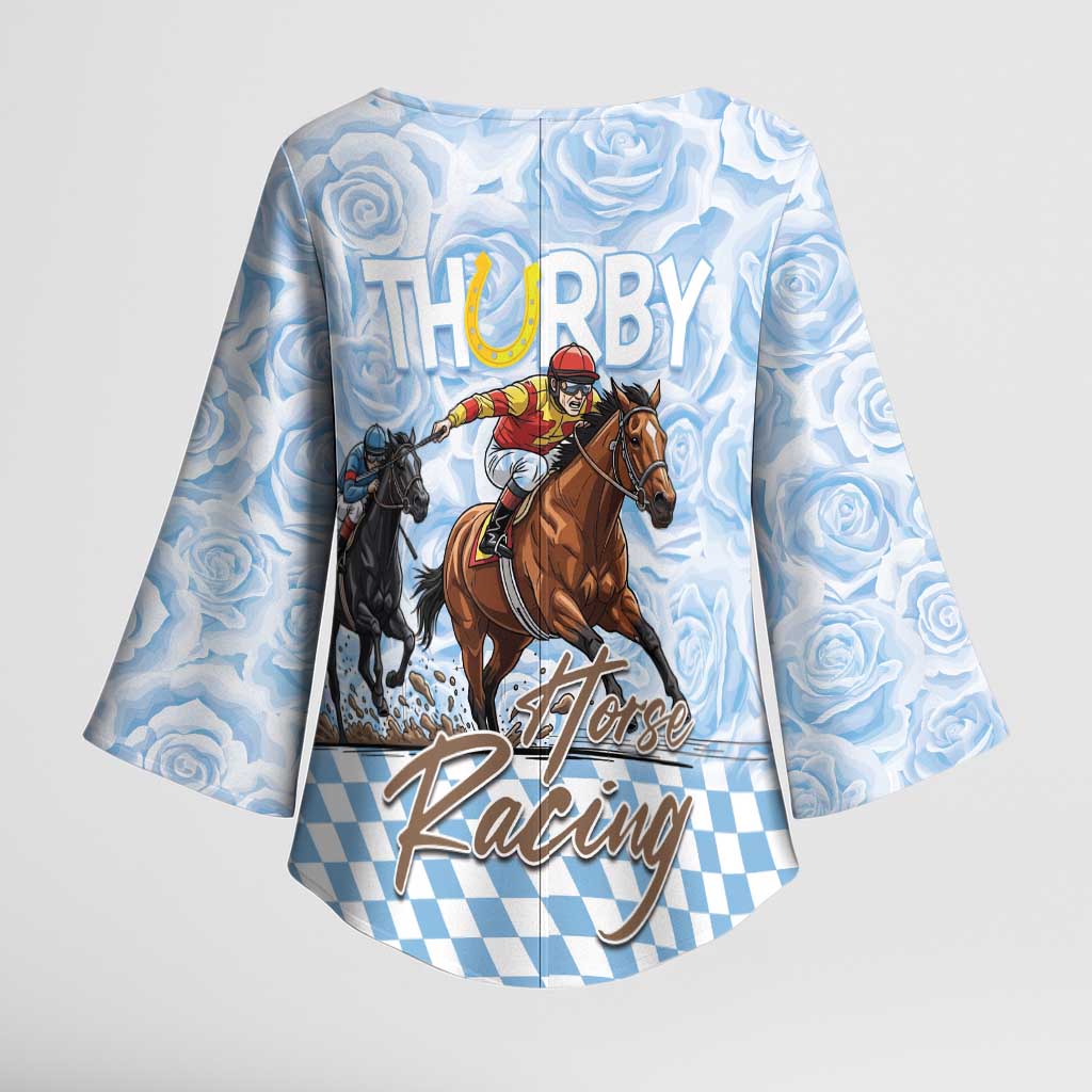 Kentucky Horse Racing Thurby Kimono Sleeve Blouse