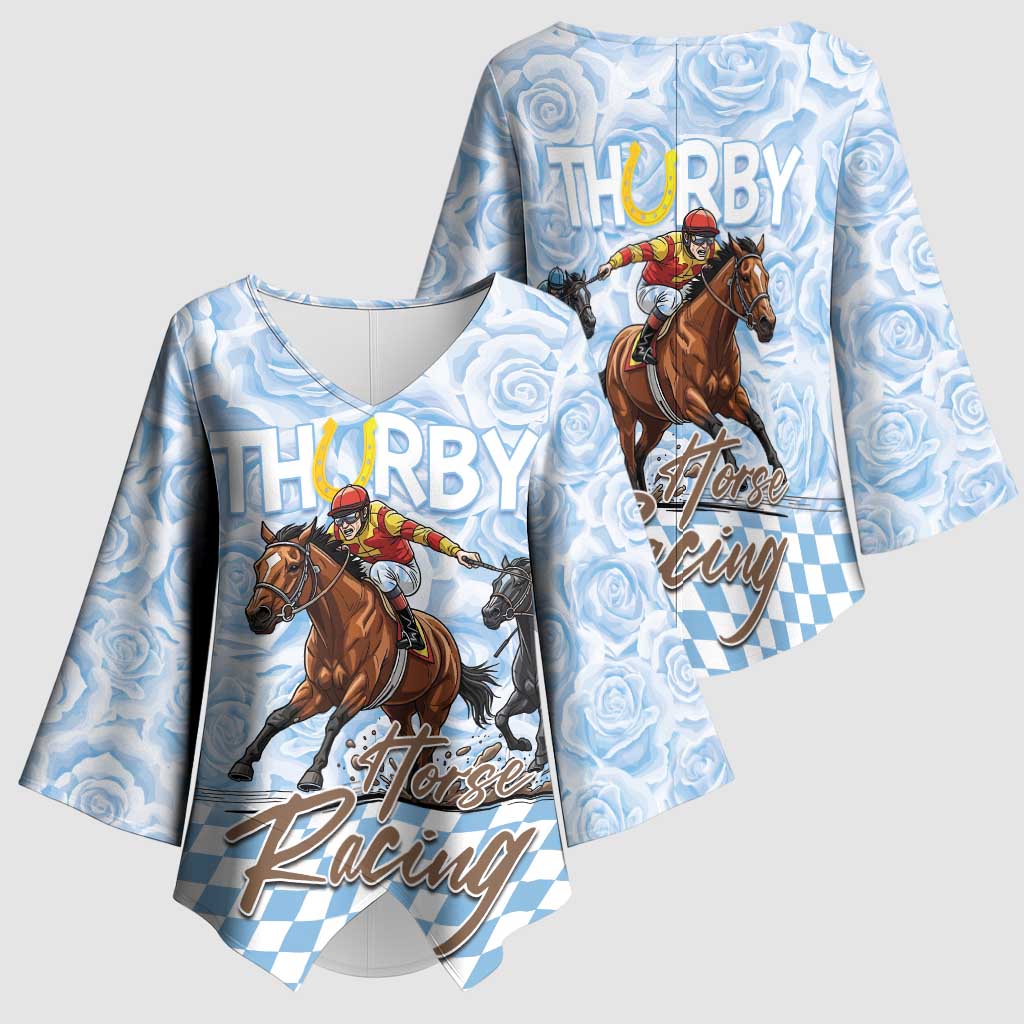 Kentucky Horse Racing Thurby Kimono Sleeve Blouse