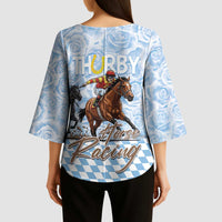 Kentucky Horse Racing Thurby Kimono Sleeve Blouse