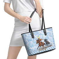 Kentucky Horse Racing Thurby Leather Tote Bag