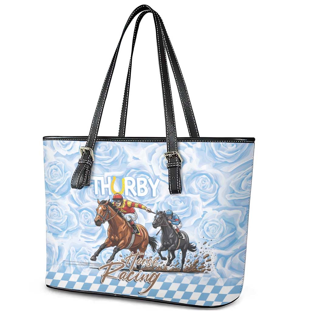 Kentucky Horse Racing Thurby Leather Tote Bag