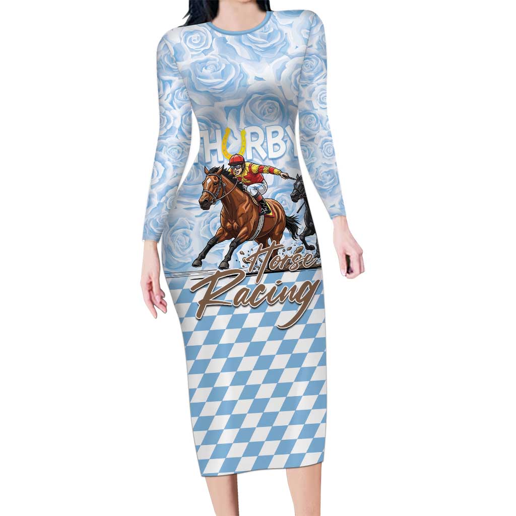 Kentucky Horse Racing Thurby Long Sleeve Bodycon Dress