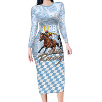 Kentucky Horse Racing Thurby Long Sleeve Bodycon Dress