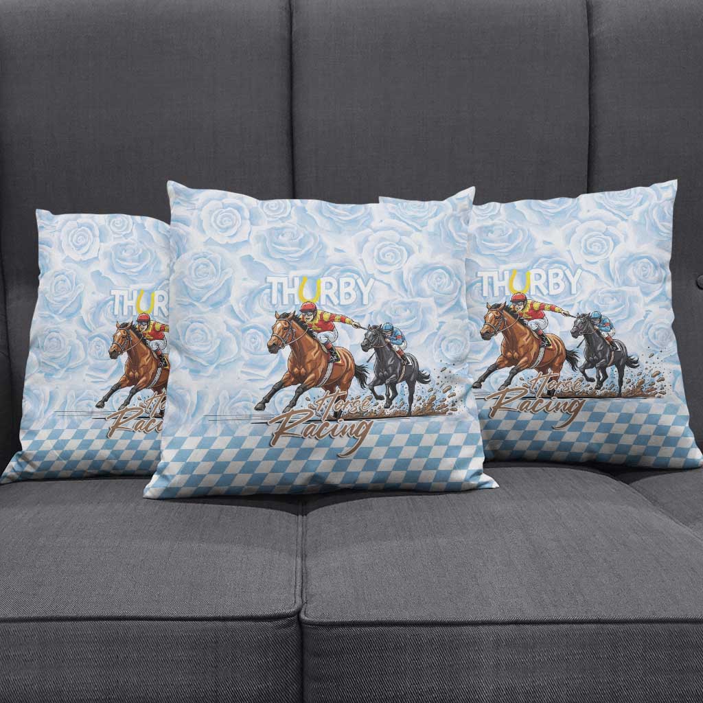 Kentucky Horse Racing Thurby Pillow Cover