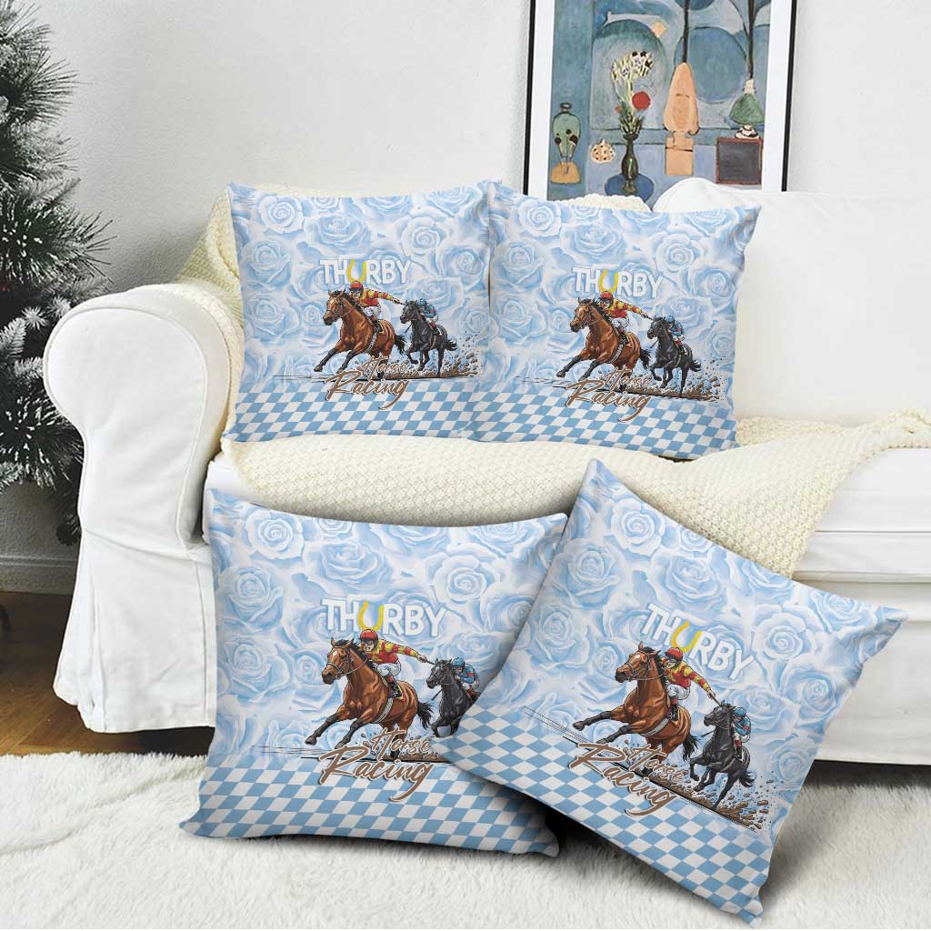 Kentucky Horse Racing Thurby Pillow Cover