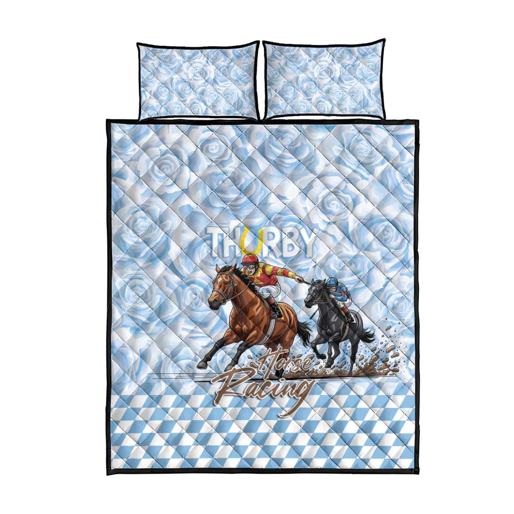Kentucky Horse Racing Thurby Quilt Bed Set