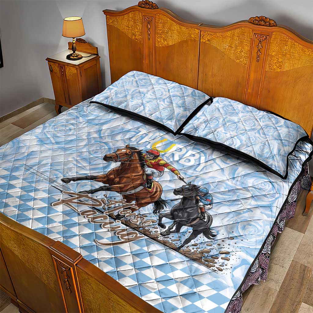 Kentucky Horse Racing Thurby Quilt Bed Set