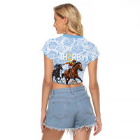 Kentucky Horse Racing Thurby Raglan Cropped T Shirt